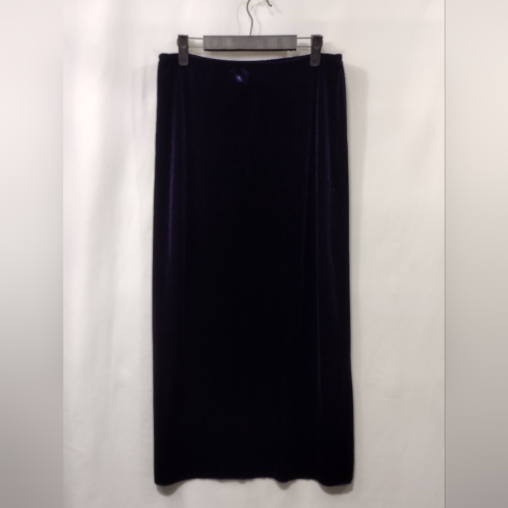 Believe Velvet Maxi Skirt Women's 4 Purple Boho Retro 90s Y2K Grunge Rockabilly